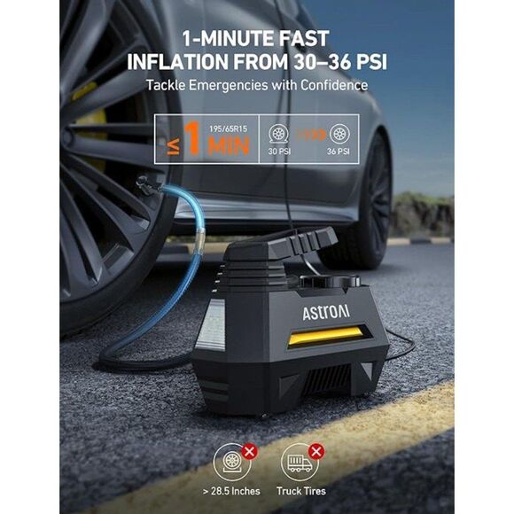 Tire Inflator Portable Air Compressor Tire Air Pump for Car Tires - Picture 4 of 5